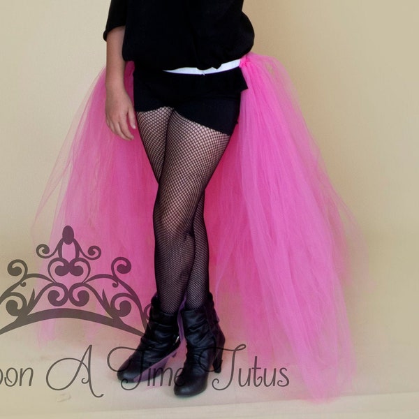 Bright Pink Open Front Tutu, Half Tutu Jupe, Waist Cape Tutu, Overskirt, Costume d'Halloween, Filles Tutu, Adulte Tutu, Kids Tutu, Teen Tutu