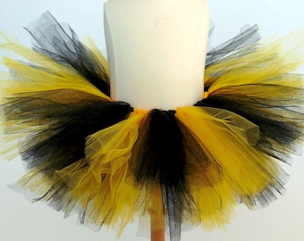 Tutú de abeja, tutú amarillo y negro, traje de tutú de abeja de bumble, tutú de primer cumpleaños, traje de abeja bebé, tutú de equipo deportivo personalizado, tutú de las niñas pequeñas