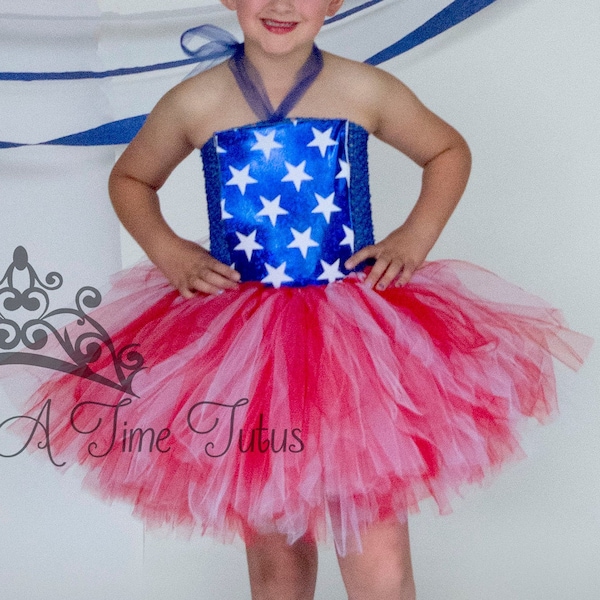 Stars Stripes Dress, Red White Blue Tutu Dress, 4th of July Tutu, Kids Patriotic Dress, Little Girl Tutu Dress, Baby Girl Tutu, Toddler Tutu