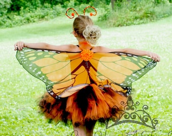 Orange Black Butterfly Halloween Costume, Girls Butterfly Dress, Toddler Butterfly Costume, Adult Tutu Skirt, Kids Monarch Butterfly, Bug