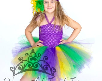 Mardi Gras Tutu Dress, Mardi Gras Outfit, Green Yellow Purple Tutu, Baby Girls Tutu, Kids Tutu, Toddler Tutu, Little Girls Tutu, Mardi Gras