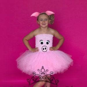 Abito Tutu di maiale, Costume di Halloween di maiale, Abito Tutu per bambini, Abito Tutu per bambine, Tutu per bambina, Tutu per bambini, Infante, Abito per bambini rosa