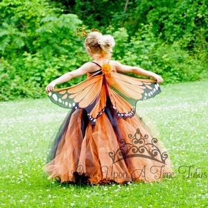 Orange Butterfly Costume, Girls Butterfly Dress, Toddler Butterfly Costume, Adult Tutu Skirt, Kids Monarch Butterfly, Orange Black Dress