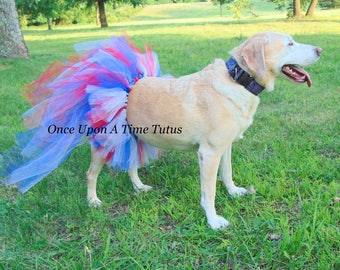 Patriotic Dog Tutu, Dog Tutu, Puppy Tutu Skirt, Dog Halloween Costume, Fur Baby, Pet Birthday Xxs XS Small Medium Large Extra Large Xxl Xxxl