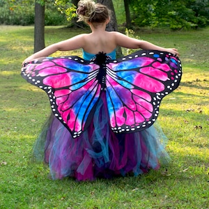 Pink Blue Butterfly Costume, Girls Monarch Butterfly, Toddler Butterfly Costume, Adult Butterfly Skirt, Kids Butterfly Costume Tutu Dress