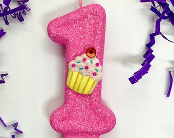 Bougie d'anniversaire cupcake, Décoration de gâteau de fête, Décoration de fête de 1er anniversaire, Décoration de gâteau scintillante avec chiffres, Bougie souvenir, Articles de fête, Boulangerie