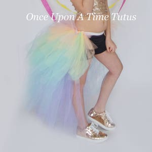 Pastel Rainbow Maxi Tulle Skirt Pastel Rainbow / L (Appx. US 16-22)