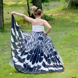 Black White Bird Halloween Costume, Girls Eagle Tutu Dress, Toddler Bird Costume, Adult Tutu Skirt, Kid Bird Costume, Warbler, Feather Wings