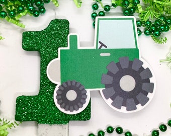 Tractor Birthday Candle, Farm Party Decor, Boys Large Birthday Candle, Oversized Number Cake Topper, One Keepsake Candle, Kids Party Supply