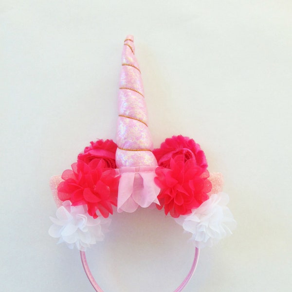 Unicorn Headband Adult Pink Costume Accessory
