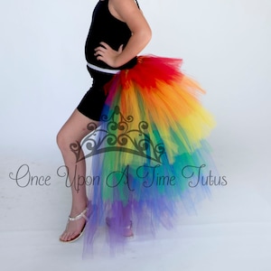 Rainbow skirt and feathered dress dance online