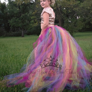 Rainbow Open Front Tutu, Half Tutu Skirt, Waist Cape Tutu, Overskirt, Halloween Costume, Girls Tutu, Adult Tutu, Ladies Tutu, Teen Tutu