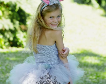 Bunny-kostuum, grijze konijn tutu-jurk, dierenkostuum voor kinderen, tutu-jurk babymeisje, Halloween-kostuum, peuterkostuum, babymeisjes