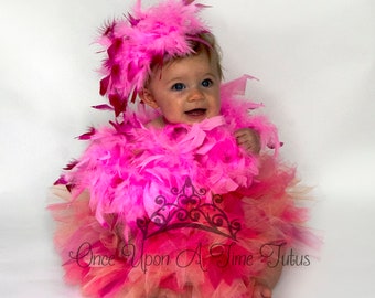 Flamingo Costume, Hot Pink Feather Costume, Kids Flamingo Costume, Pink Bird Halloween Costume, Baby Flamingo Dress, Girls Flamingo Costume