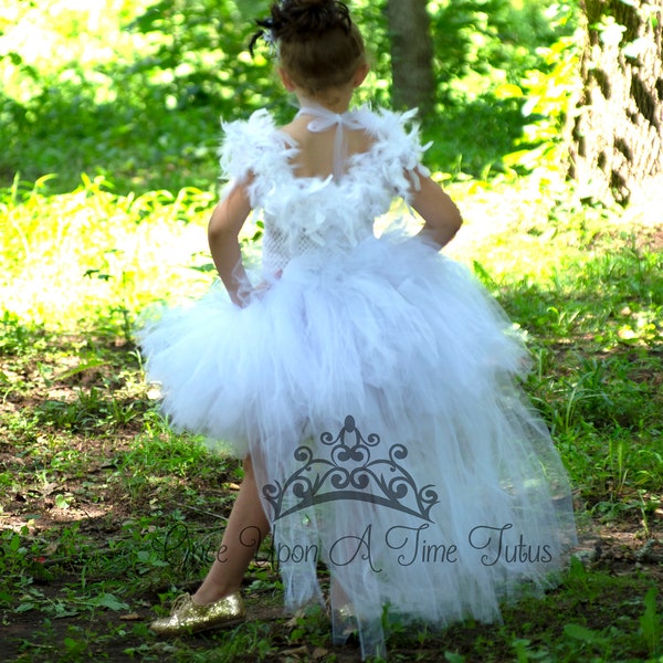 White Swan Costume, Snow Owl Costume, Girls Swan Dress, Kids Duck Costume, White Feather Tutu Dress, Baby Girls Tutu Dress, Toddler Costume