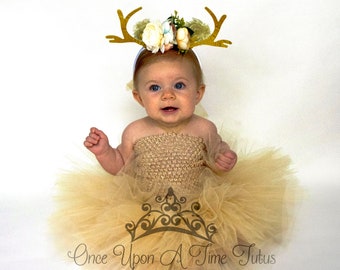 Tan Deer Costume, Halloween Costume, Kids Animal Costume, Baby Girl Tutu Dress, Toddler Costume, Costumes For Infant Girls, Brown Tan, Fawn