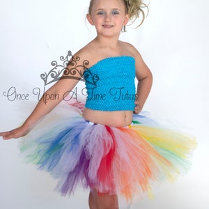 Rainbow Tutu, White Rainbow Tutu, Baby Tutu, Kids Tutu, Toddler Tutu, 1st Birthday Skirt, Birthday Tutu, Multicolor Tutu, Colorful