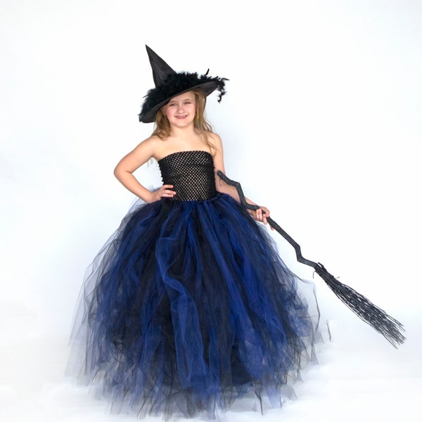 Deluxe Midnight Witch Costume Blue Child