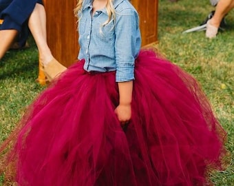 ruffle skirt short in front long in back
