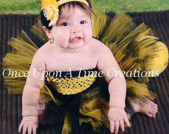 Tutú de abeja, tutú amarillo y negro, disfraz de tutú de abejorro, tutú de primer cumpleaños, disfraz de abeja bebé, vestido de tutú de abejorro, tutú de niñas pequeñas