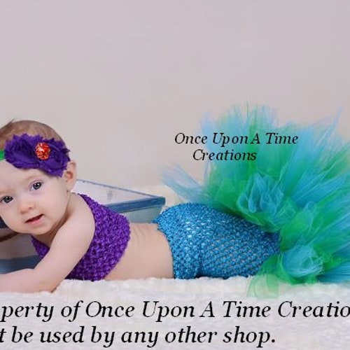 Mermaid Costume Mermaid Tail Tutu Baby Girls Mermaid Outfit Etsy