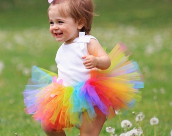 Heller Regenbogen Tutu, Kinder Tutu, 1. Geburtstag Tutu, ersten Geburtstag Tutu, Candy Tutu, Mulitcolor Tutu, Kleinkind Tutu, Kleinkind Tutu, Erwachsene Tutu