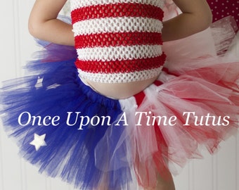 Stars and Stripes Tutu, Patriotic Tutu, Baby Tutu, Kids Tutu, American Tutu, Red White Blue Tutu, 4th of July Tutu, Fourth of July Tutu