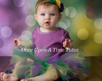 Mardi Gras-tutu, groen geel paars tutu babymeisjes, volwassen tutu, kinder tutu, peuter tutu, tutu kleine meisjes, Mardi Gras tutu rok, parade