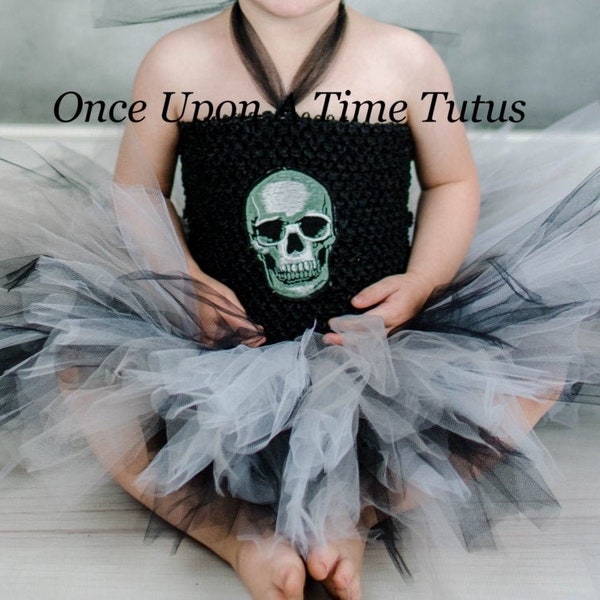 Skeleton Tutu Dress, Halloween Costume, 1st Birthday Dress, First Birthday, Kids Tutu Dress, Baby Girl Birthday Dress, Toddler Tutus, Skull