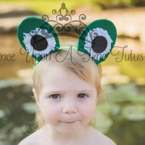 Frog Eyes Costume Headband - Halloween Animal Hard Hairband - Little Girls Child Teen Adult Ladies Woman Size - Frog Eards Cosplay Accessory