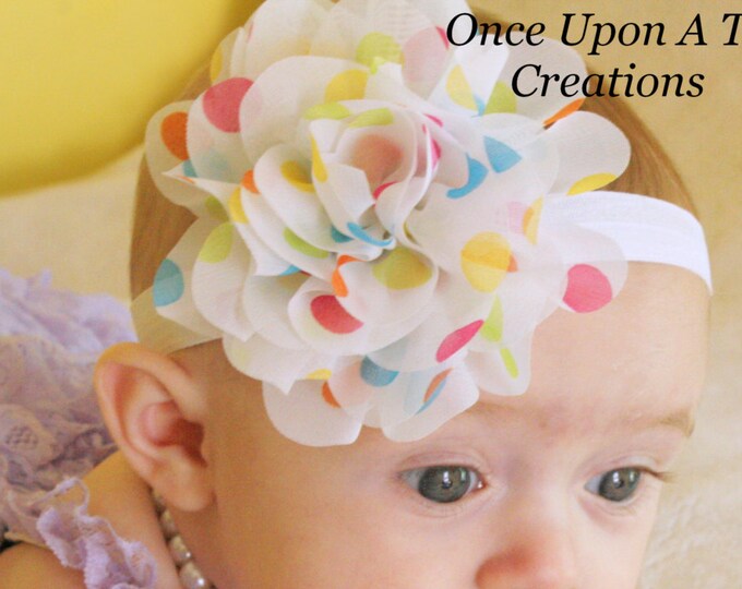 Rainbow Headband First Birthday Headband Rainbow Baby Etsy