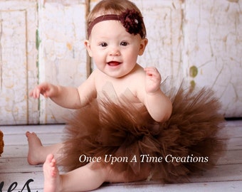 Brown Tutu, Newborn Tutu, Baby Tutu, 1st Birthday Tutu, Brown Newborn Tutu Set, Newborn Photography Prop, First Birthday Tutu, Kids Tutu