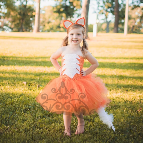 Fox Costume, Halloween Costume, Kids Animal Costume, Baby Girl Tutu Dress, Toddler Costume, Costumes For Infant Girls, Ears Bushy Tail, Kids