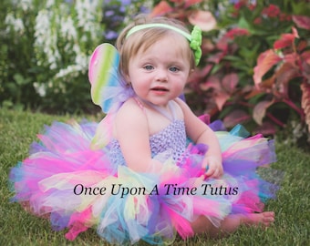 Rainbow Butterfly Halloween Costume, Girls Fairy Tutu Dress, Toddler Butterfly Costume, Baby Tutu Dress, Kids Costume, Infant Girls Costume