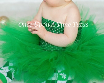 Green Tutu Dress, Halloween Costume, Birthday Outfit, Little Girls Tutu Dress, Baby Girls Tutu, Smash Cake Outfit, Kids Tutu Skirt, Emerald