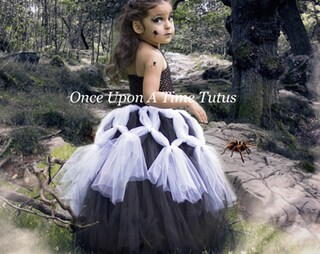 Gonna Tulle Costume Ragno Per Bambina - Accessorio Halloween, Carnevale E Feste In Costume