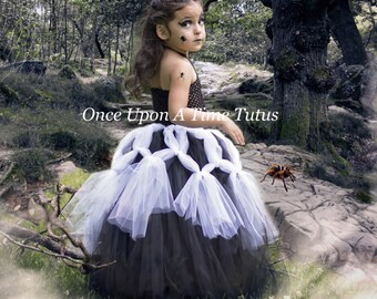 Gonna Tulle Costume Ragno Per Bambina - Accessorio Halloween, Carnevale E Feste In Costume