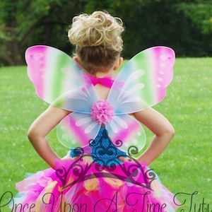 Rainbow Fairy Wings - Dress Up or Birthday Party Favor Accessory - Little Girls Butterfly Costume - Fairy Halloween Costume - Ready To Ship