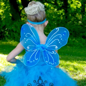 Helle blaue Fee Flügel - Kinder Geburtstag Party zugunsten Zubehör - kleine Mädchen Schmetterling Kostüm - Fee Halloween Kostüm - sofort lieferbar