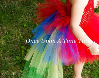Parrot Costume, Kids Halloween Costume, Baby Parrot Costume, Girls Tutu Dress, Toddler Costume, Scarlet Macaw Dress, Red Bird Bustle Dress