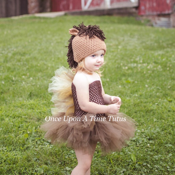 Costume de cheval, costume d’Halloween, costume d’animal d’enfants, robe de tutu de bébé, costume d’enfant en bas âge, costumes d’animal de bébé nouveau-né, poney brun, crinière