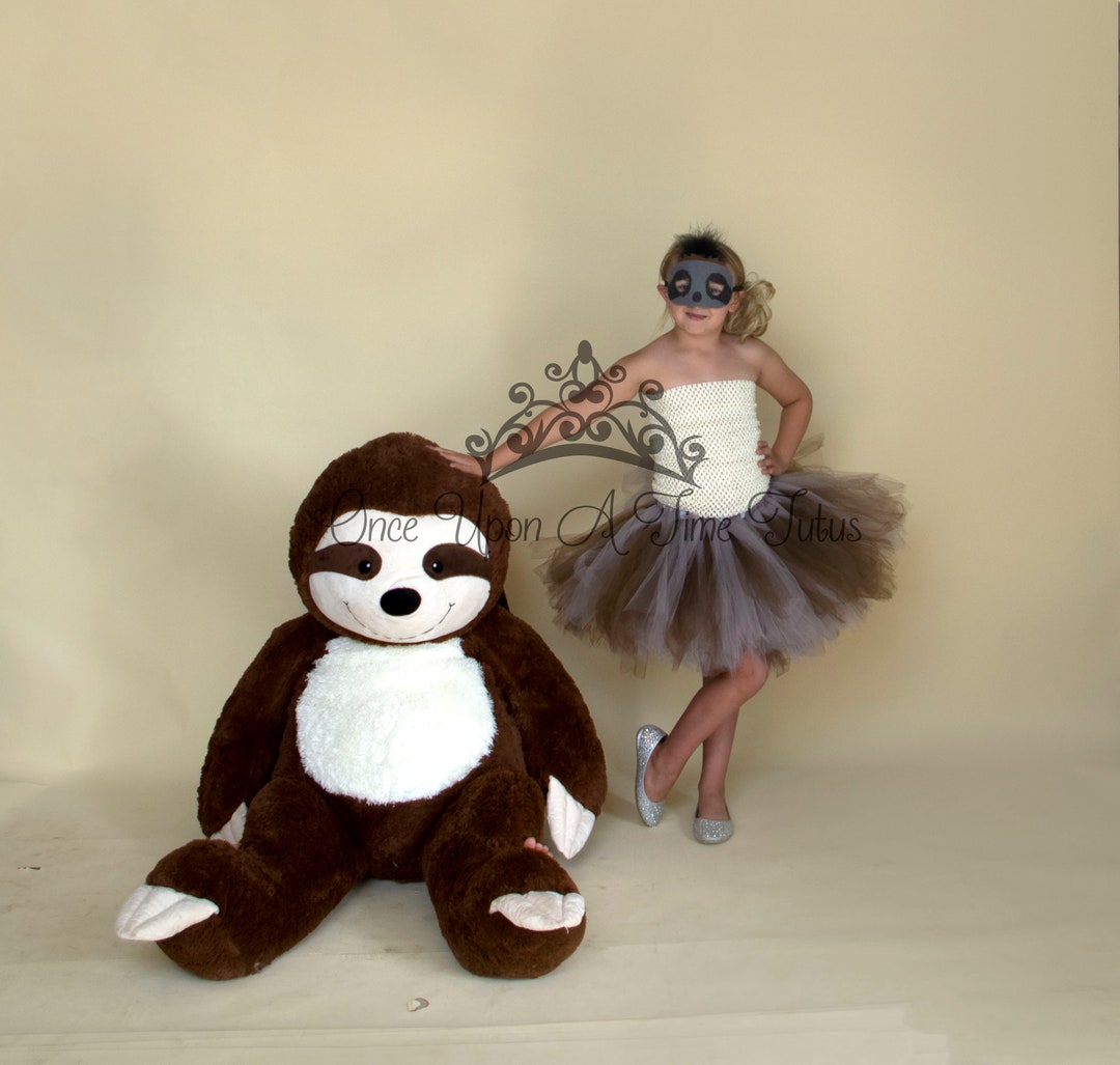 Sloth Tutu, Brown Grey Sloth Skirt, Sloth Costume, Kids Halloween