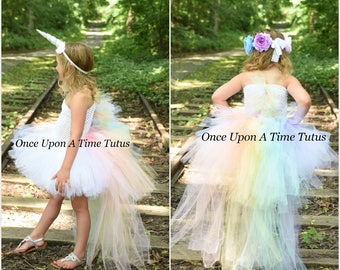 Unicorn Costume, Unicorn Tutu Dress, Kids Unicorn Costume, Pastel Rainbow Unicorn Tutu, Unicorn Birthday Outfit, Little Girl Unicorn Dress