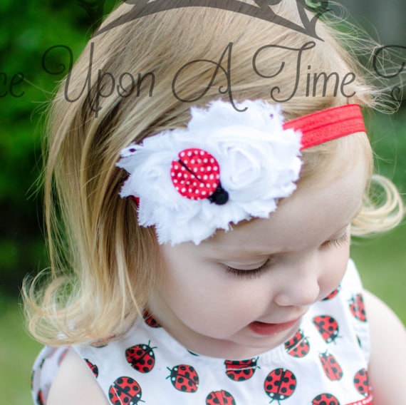 baby hair headbands accessories elastic girl ladybug black red bow