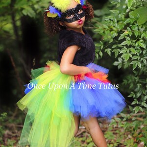 Parrot Tutu, Halloween Costume, Adult Parrot Costume, Rainbow Lorikeet Bustle, Colorful Bird Skirt, Kids Macaw Costume, Womens Tutu, Baby image 5
