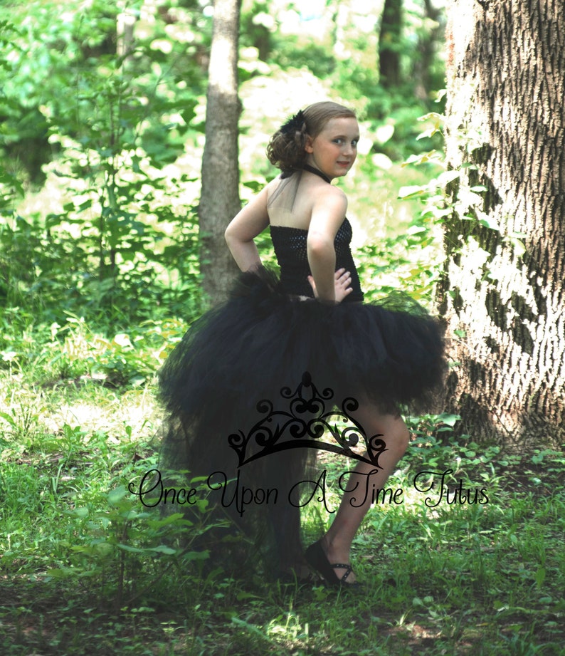 Black Tutu Halloween Costume Adult Swan Costume Bustle Etsy