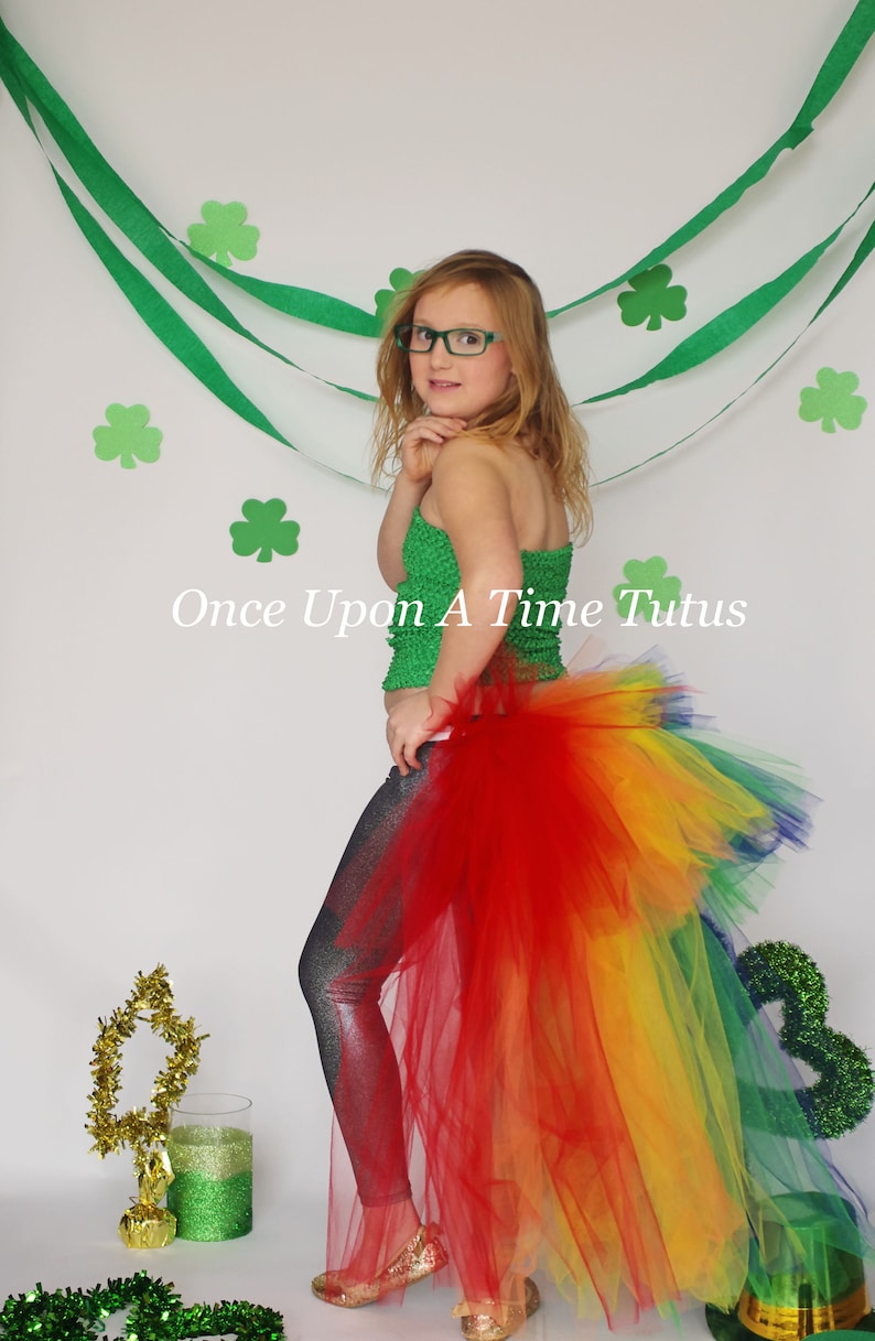 Colorful Rainbow Bustle Tutu Halloween Costume Adult ...