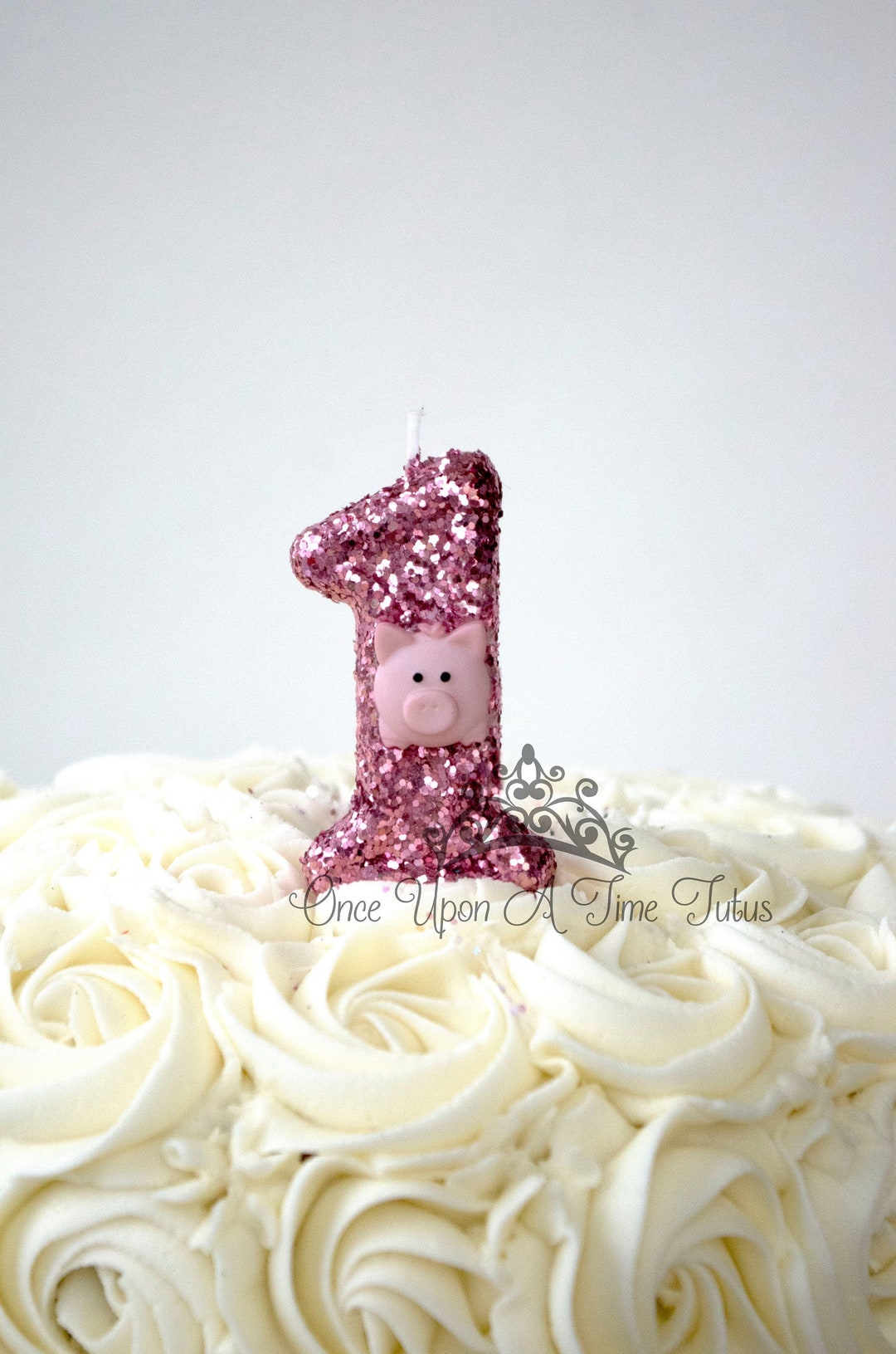 Pig Birthday Candle Piggy Party Decorations One Farm Theme Etsy