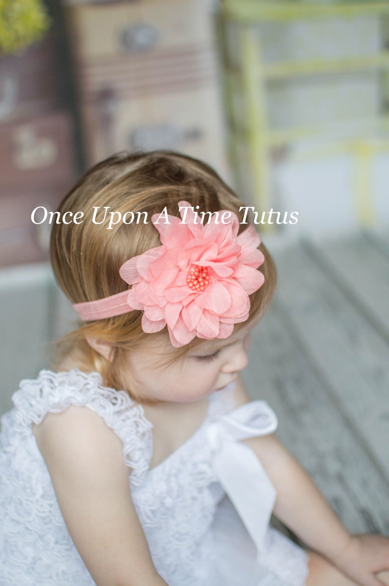 Easter Egg Shabby Flower Newborn Headband Baby Girl HairBow Pastel Spring Bow