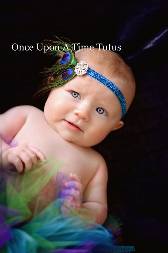 Buy Peacock Feather Headband, Halloween Costume, Wedding Hair - Main Image